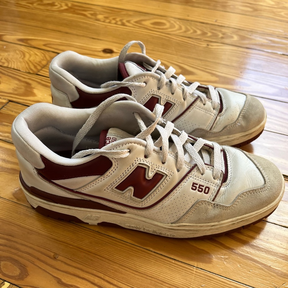 New Balance 550 Burgundy Sneakers